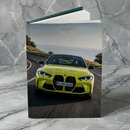 BMW M4 Yellow Coupe Coastal Road Drive