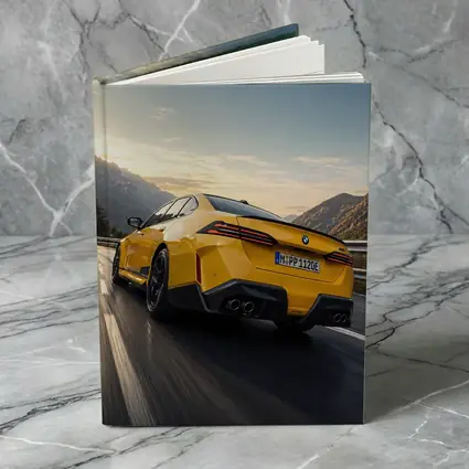 BMW M4 Yellow Coupe Mountain Road Speed
