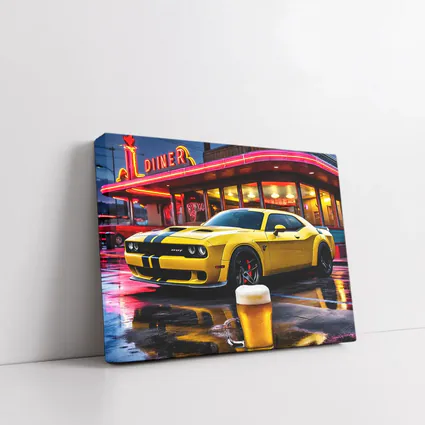 Dodge Challenger SRT Hellcat Neon Diner Night