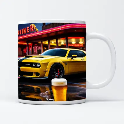 Dodge Challenger SRT Hellcat Neon Diner Night