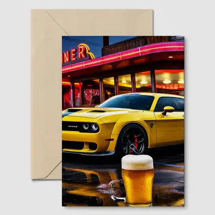 Dodge Challenger SRT Hellcat Neon Diner Night