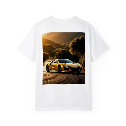 Honda NSX Yellow Drifting Mountain Road Sunset