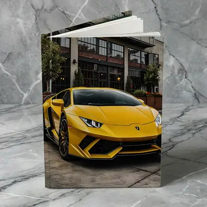 Yellow Lamborghini Huracan Urban Street Setting