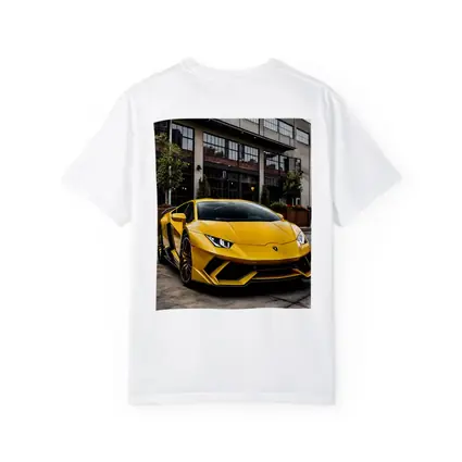 Yellow Lamborghini Huracan Urban Street Setting
