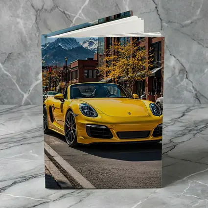 Yellow Porsche Boxster On City Street