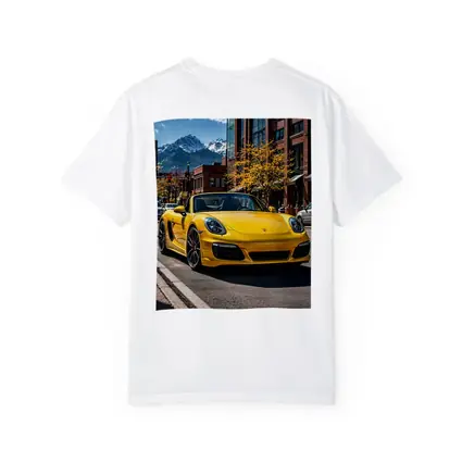 Yellow Porsche Boxster On City Street