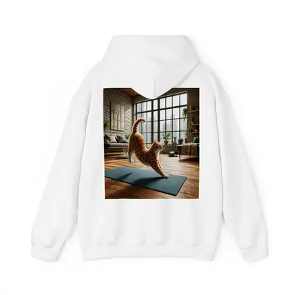 Orange Tabby Cat Yoga Pose Modern Loft