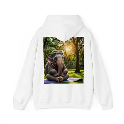Elephant Doing Yoga In Sunny Park