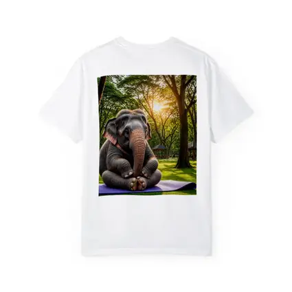 Elephant Doing Yoga In Sunny Park