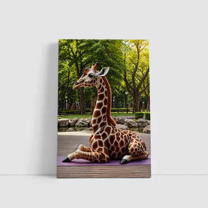 Giraffe Doing Yoga in Green Park