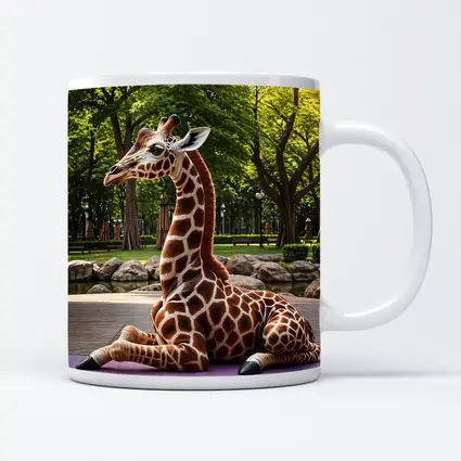 Giraffe Doing Yoga in Green Park