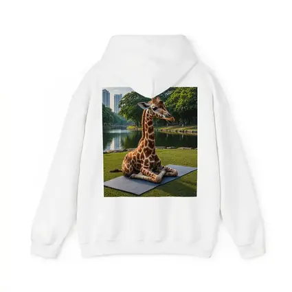Giraffe Sitting on Yoga Mat Park