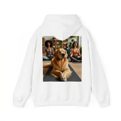 Golden Retriever Meditating With Yoga Class