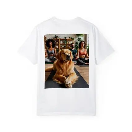 Golden Retriever Meditating With Yoga Class