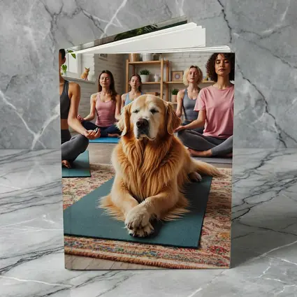 Golden Retriever Relaxing at Yoga Studio