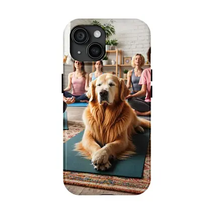 Golden Retriever Relaxing at Yoga Studio