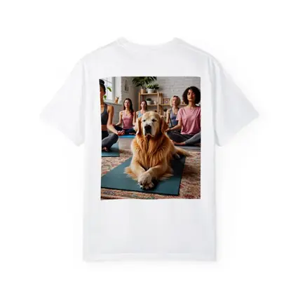 Golden Retriever Relaxing at Yoga Studio