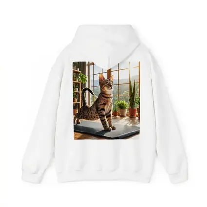 Egyptian Mau Cat on Yoga Mat Indoors