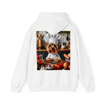 Yorkshire Terrier Chef Cooking in Kitchen