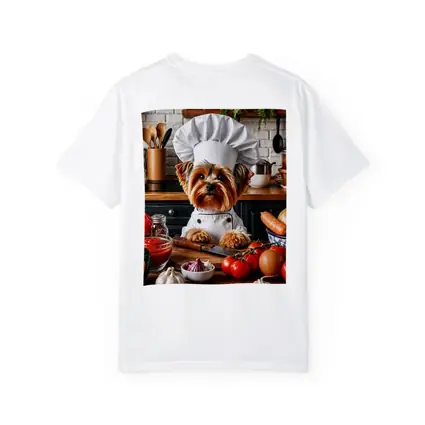 Yorkshire Terrier Chef Cooking in Kitchen