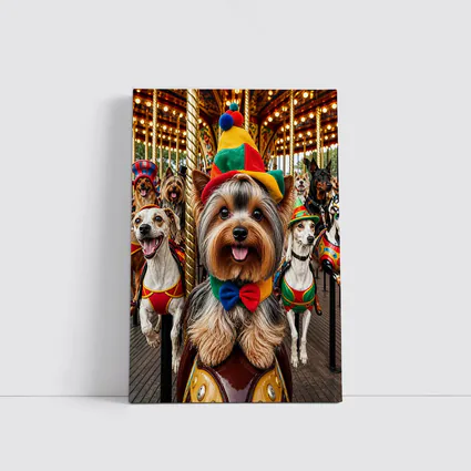 Yorkshire Terrier Dogs Dressed Carnival Carousel