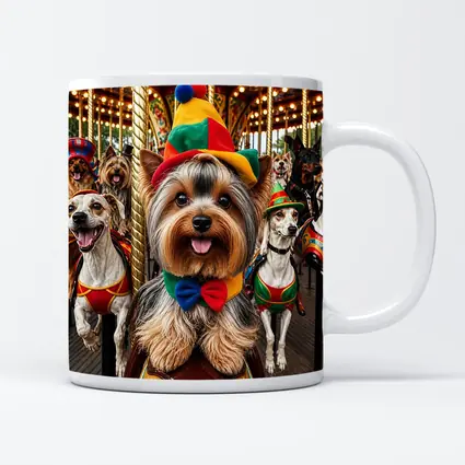 Yorkshire Terrier Dogs Dressed Carnival Carousel