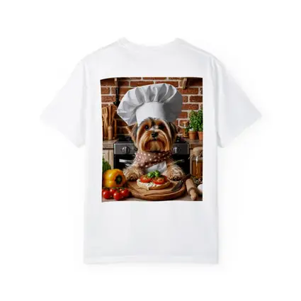 Yorkshire Terrier Chef Cooking In Kitchen
