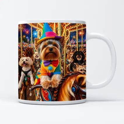 Yorkshire Terrier Clown Costume Carnival Carousel