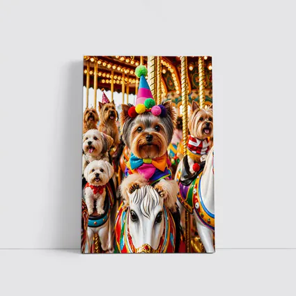 Yorkshire Terrier Clown Costume Carousel Carnival
