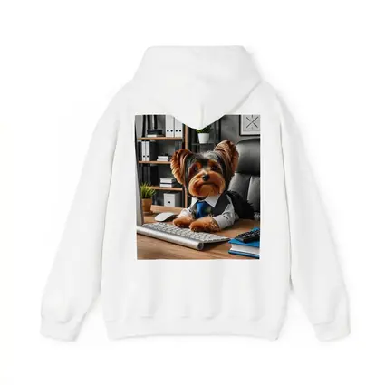 Yorkshire Terrier Boss at Office Desk