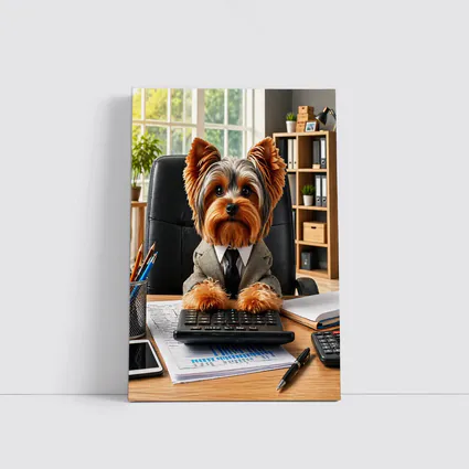 Yorkshire Terrier Business Dog Office Desk