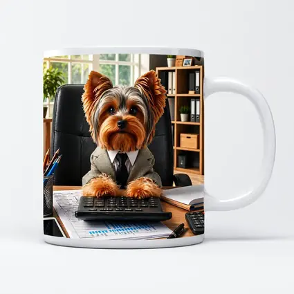 Yorkshire Terrier Business Dog Office Desk