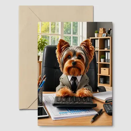 Yorkshire Terrier Business Dog Office Desk
