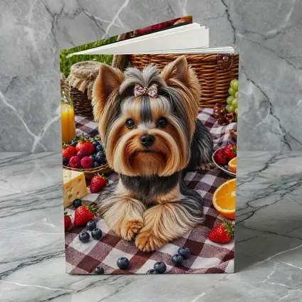 Yorkshire Terrier Picnic Blanket Fruits Summer