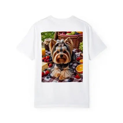 Yorkshire Terrier Picnic Blanket Fruits Summer