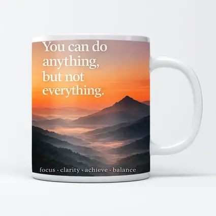 You Can Do Anything Motivational Mountain Sunset