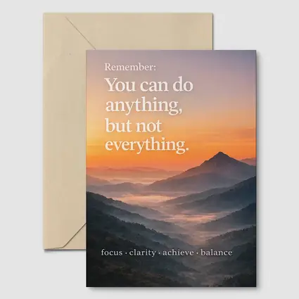 You Can Do Anything Motivational Mountain Sunset