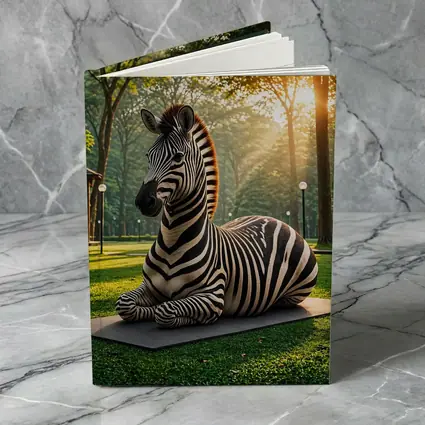 Zebra Resting on Mat in Sunny Park