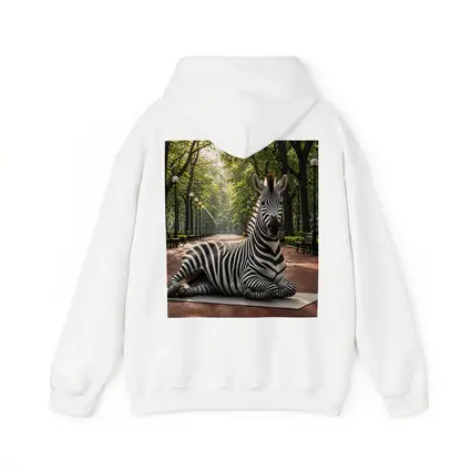Zebra Relaxing on Yoga Mat Park