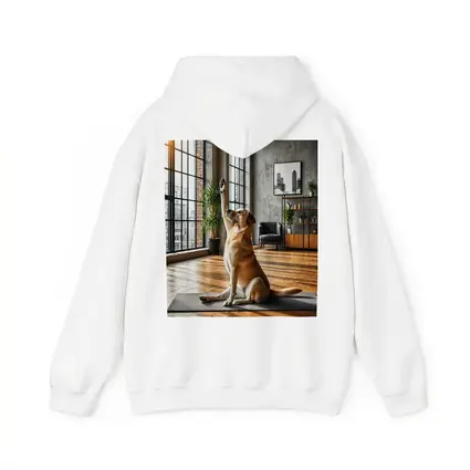 Labrador Retriever Doing Yoga Loft Interior