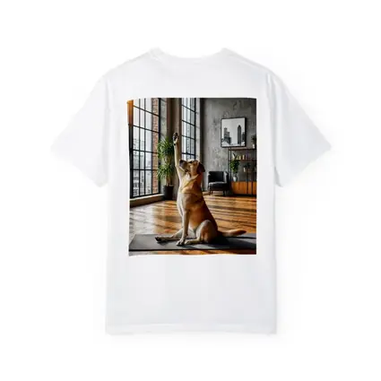 Labrador Retriever Doing Yoga Loft Interior