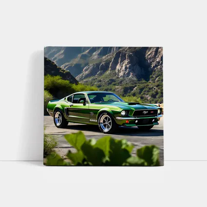 Ford Mustang Mach Green Classic Mountain Road