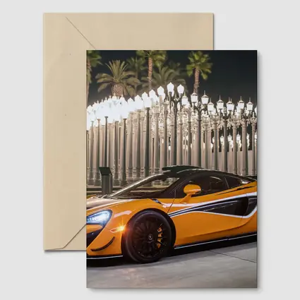 McLaren 570S Orange Night City Lights