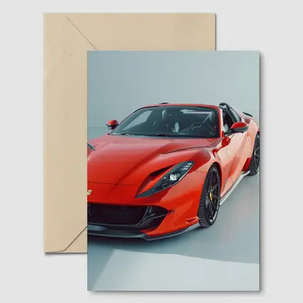 Ferrari 812 Superfast Red Studio Shot