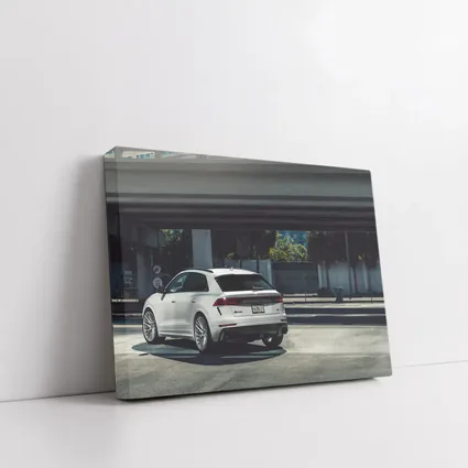 Audi RS Q8 White SUV Urban Setting