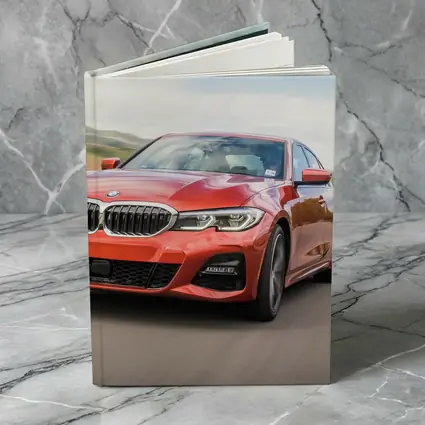 BMW 3 Series Red Sedan On Road