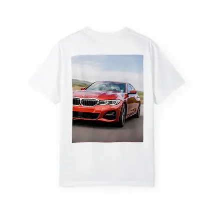 BMW 3 Series Red Sedan On Road