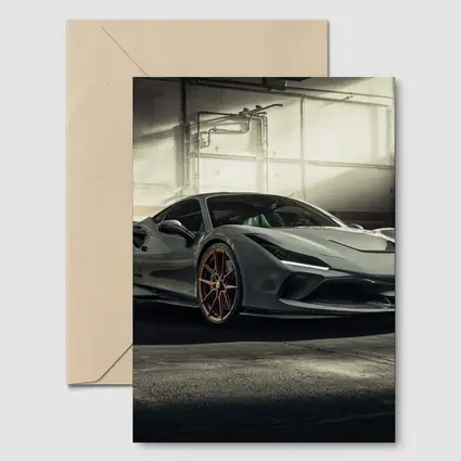 Ferrari F8 Tributo Gray Garage Setting