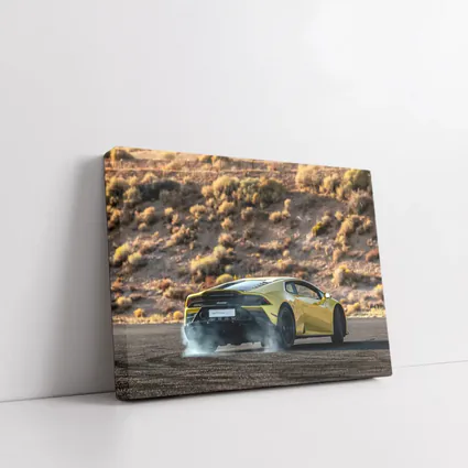 Lamborghini Huracan Yellow Desert Burnout Scene