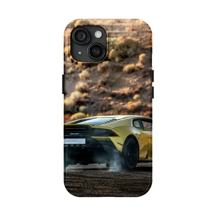 Lamborghini Huracan Yellow Desert Burnout Scene